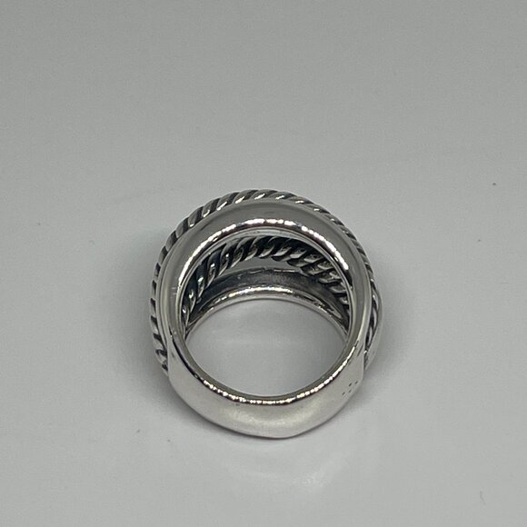 David Yurman Sterling Silver Crossover Ring - Picture 7 of 11